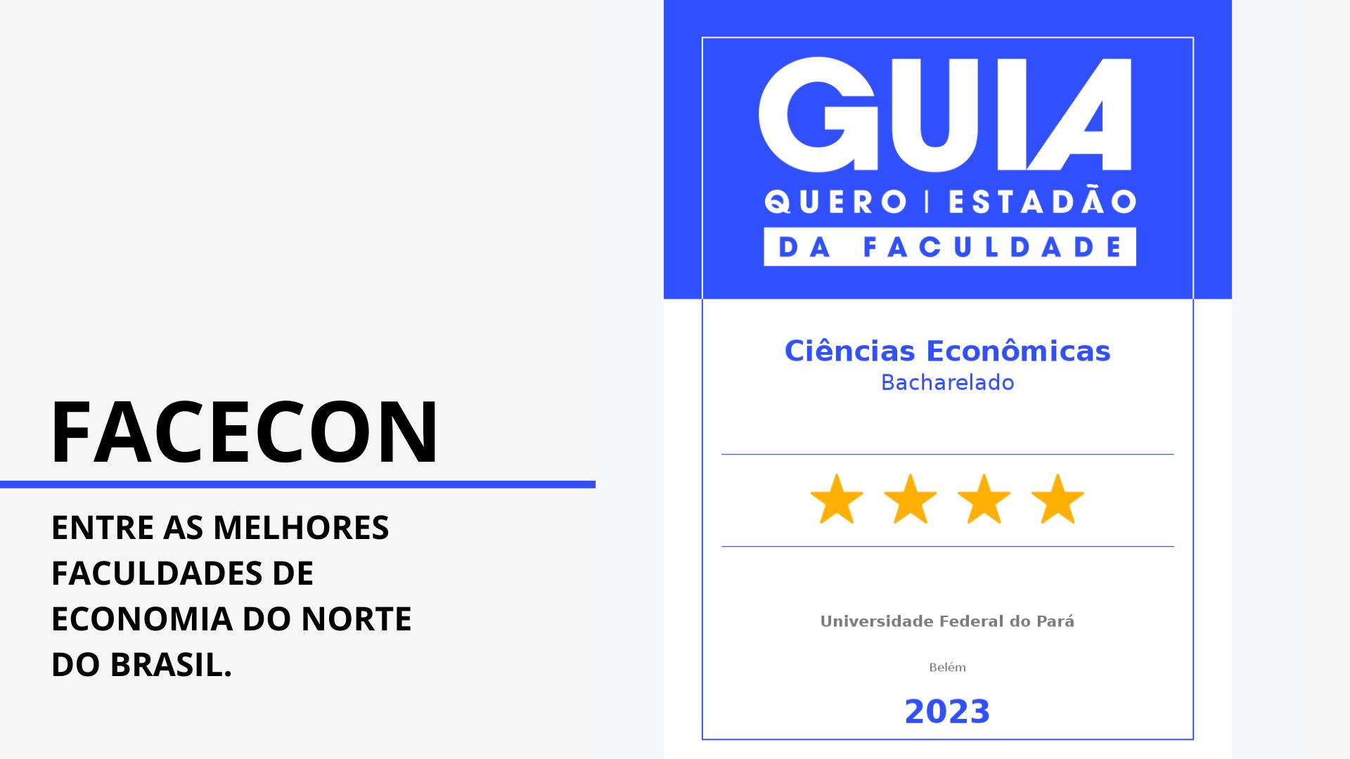 FACECON RECEBE O SELO ESTADÃO DE 4 ESTRELAS